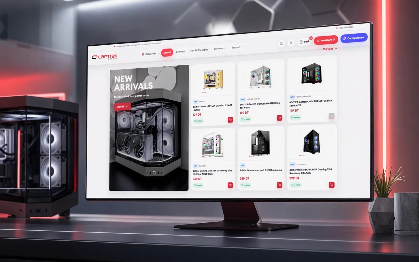 Laptek Website interface